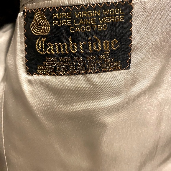 VTG Cambridge Classics Men's Tweed Sport Coat Two Button Gray Herringbone - Picture 5 of 6